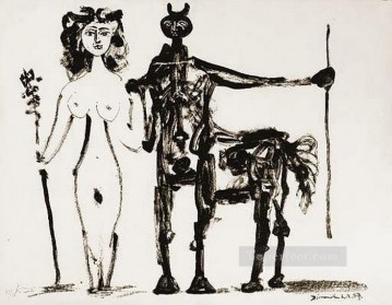 bacchante Painting - Centaur and Bacchante 1947 Pablo Picasso